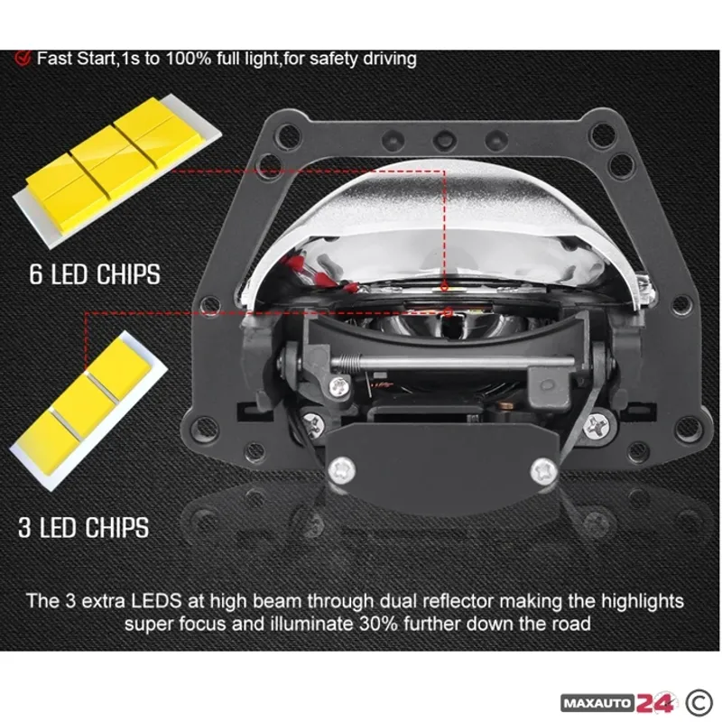 Лупи за фар Bi LED XT-4 / 55W - 0