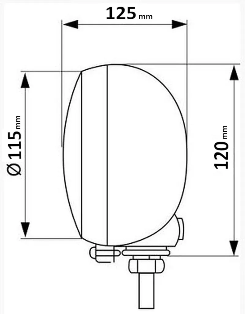 Комплект 2 Броя Фар, Халоген, Универсален, Кръгъл, Червен Корпус, Метал и Стъкло, Ø12см - 0
