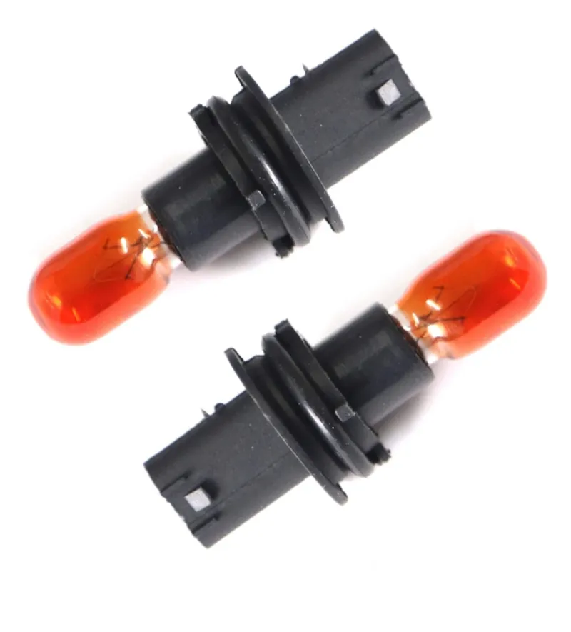 Комплект 2 Броя Крушки с Фасунга За Мигач в Странично Огледало, Оранжева, За Mercedes Мерцедес Sprinter Спринтер 2006+, VW Crafter Крафтер 2006+ - 0