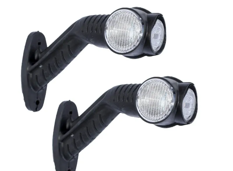 Комплект от 2бр. LED Лед габарити светлини тип рогче за камион ремарке тир бус 12V-24V - 0