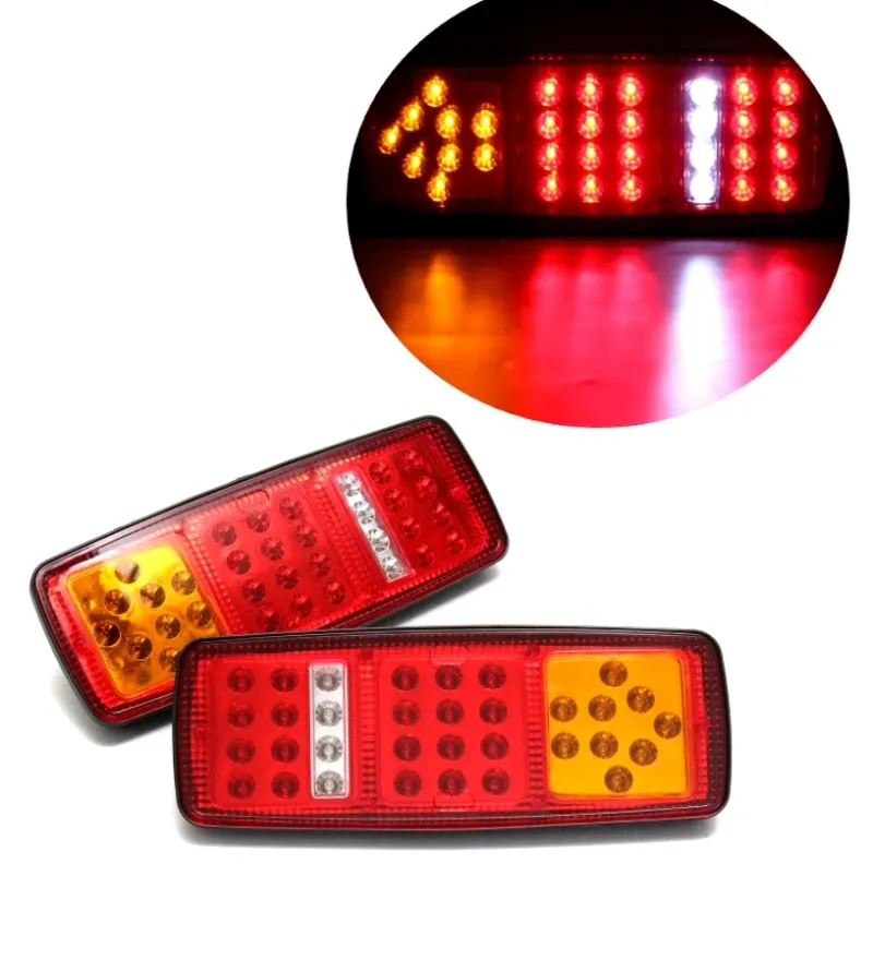 Комплект от 2 бр. LED стопове мигач задна светлина 24V за камион бус ТИР емарке - 0