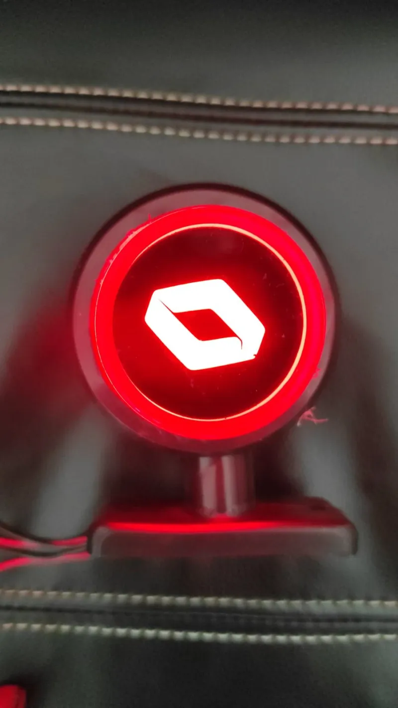 Комплект от 2 броя LED ЛЕД страничен габарит рогче 12 -24V оранжево - червено “old school” Неон Ефект с лого RNT - 0