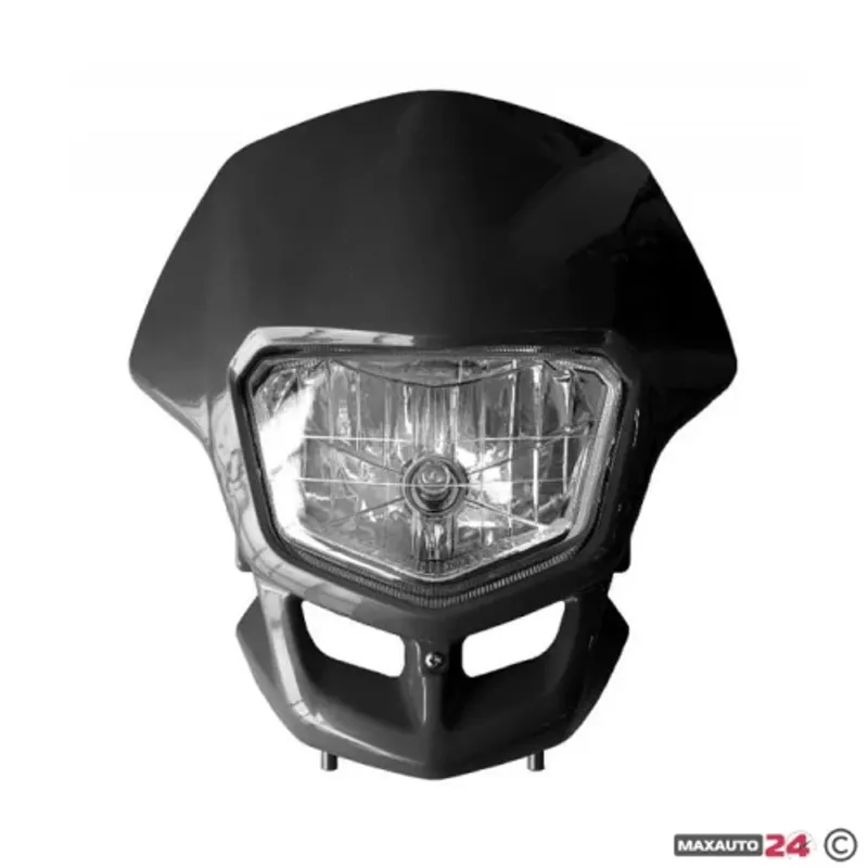 Маска (фар) за мотор - D1-500 - черна - 0