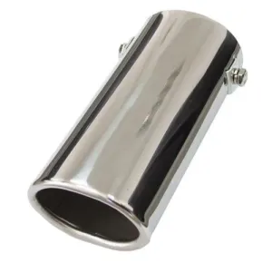 Универсален накрайник за ауспух на автомобил, 30-50мм, Дължина 15см, Хром