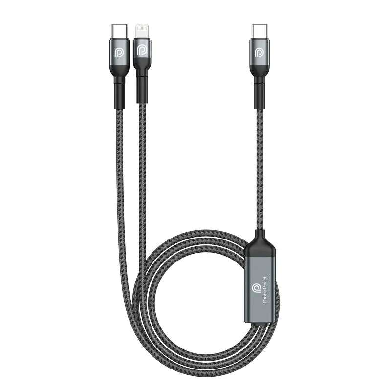 Кабел Phone Planet 2в 1 - Type C-CL 1.2m 100W - 0