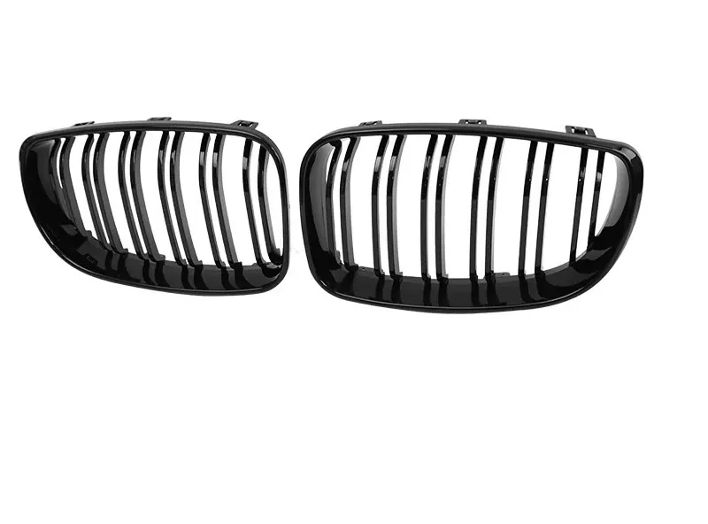 Двойни Бъбреци Решетки За БМВ BMW 1-ва Серия Фейслифт Facelift E81 E82 E87 E88 2008г.-2011г. Черен Гланц Лак - 0