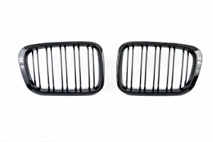 Двойни Бъбреци Решетки за БМВ BMW E46 Преди Фейслифта 1998-2001 Черен Гланц