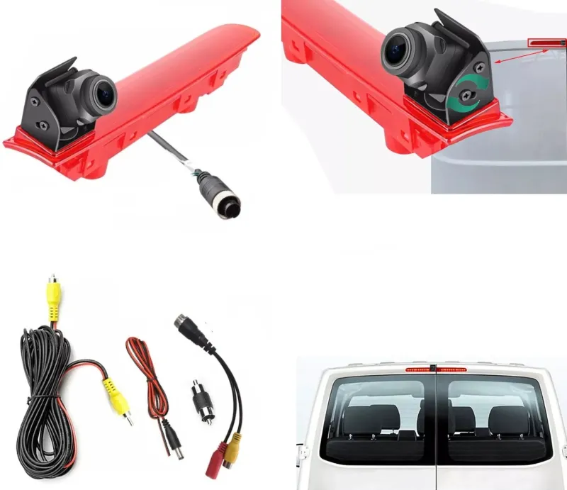 Трети стоп задна светлина за Volkswagen Transporter VW T5 T6 2010+ с вградена камера за задно виждане - 0