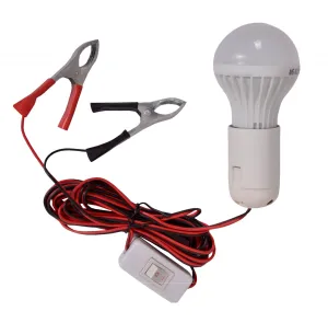 Подвижна работна LED лампа с щипки кабел и ключ 12V 9W