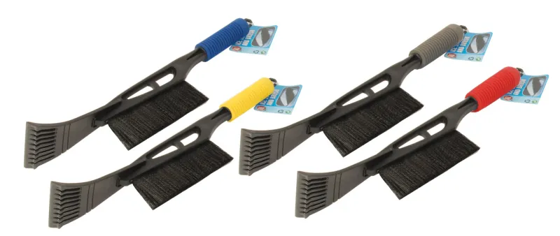 1бр Стъргалка за лед с четка за сняг сива - 0