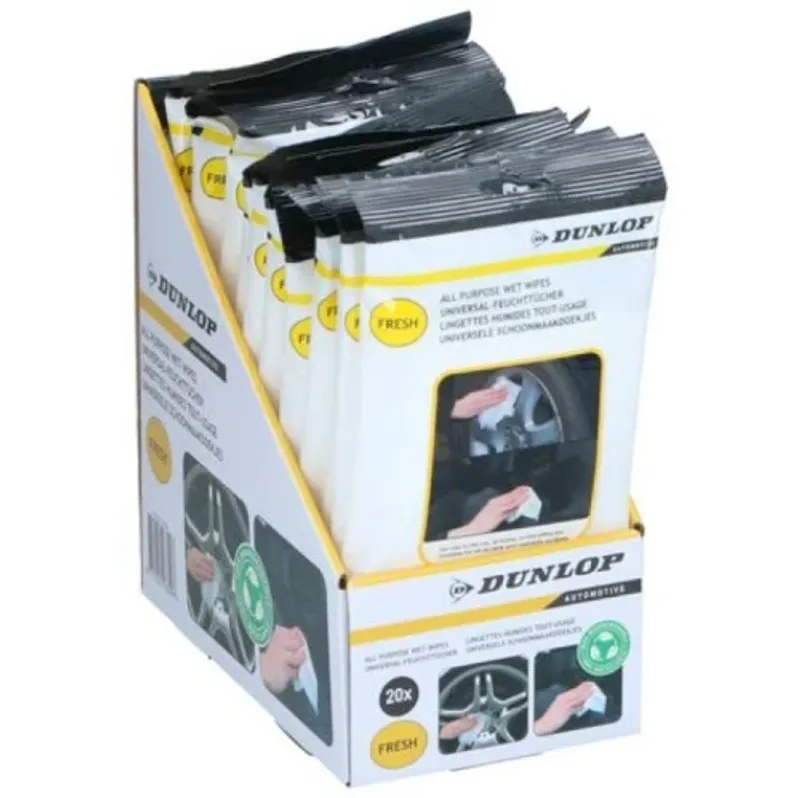 Мокри кърпи за почистване на джанти 20 броя Dunlop - 0