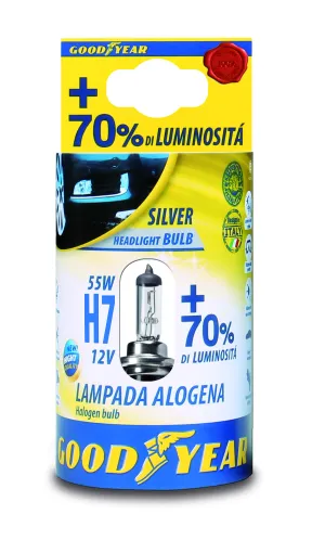 1 брой халогенна крушка H7 Х7 12V 55W + 70% 3000K E4 Goodyear Гудиър