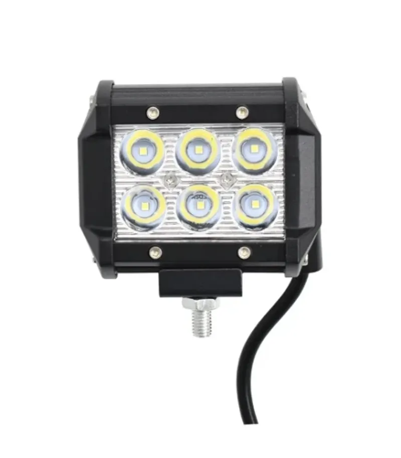 6 LED 18W Халогенна Водоустойчива Светлина Работна Лампа Flexzon 10-30V за Ролбар АТВ, Джип - 0