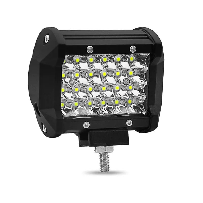 Универсален 72W Лед LED Халоген Фар Работна Лампа 12V - 24V с Насочена Spot Светлина за автомобил офроуд бус ван камион - 0
