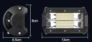 13 См 72W Мощен Лед Диоден Бар 24 Led Халоген Лампа Прожектор 12V 24V