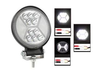 Универсален 126W Лед LED Халоген Фар Работна Лампа 12V - 24V бяла светлина + блиц мигаща бяла светлина за автомобил офроуд бус ван камион