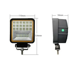 Универсален 126W Лед LED Халоген Фар Работна Лампа 12V - 24V бяла светлина за автомобил офроуд бус ван камион