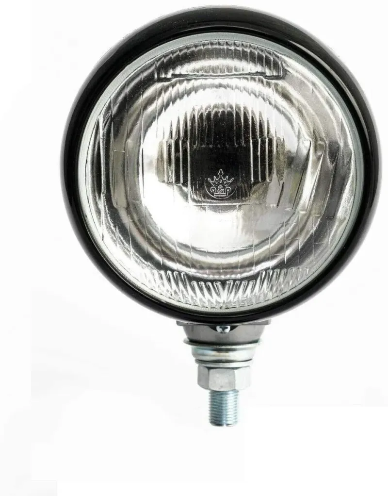 Фар, Халоген, Универсален, Кръгъл, Черен Корпус, Метал и Стъкло, Ø12см, - 0