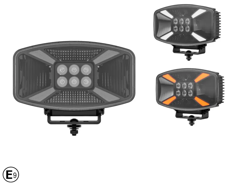 Универсален LED ЛЕД 140W диоден фар халоген лампа 12V - 24V с DRL/parking светлина бяло-жълто за АТВ джип камион трактор земеделски и селскостопански машини 247 x 141 x 83 mm - 0