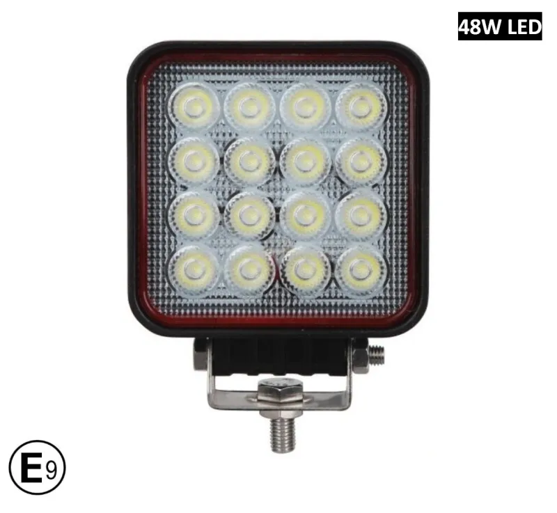 11 См Квадратен 48W Супер Мощен PRO Led Диоден Халоген Лед Лампа Прожектор 12V 24V - 0