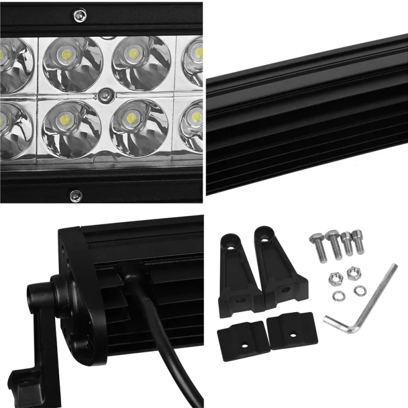 107 См Извит Мощен Led Бар 240w 80 Led 12v 24v Атв, Джип, 4х4, Offroad, Камион - 0