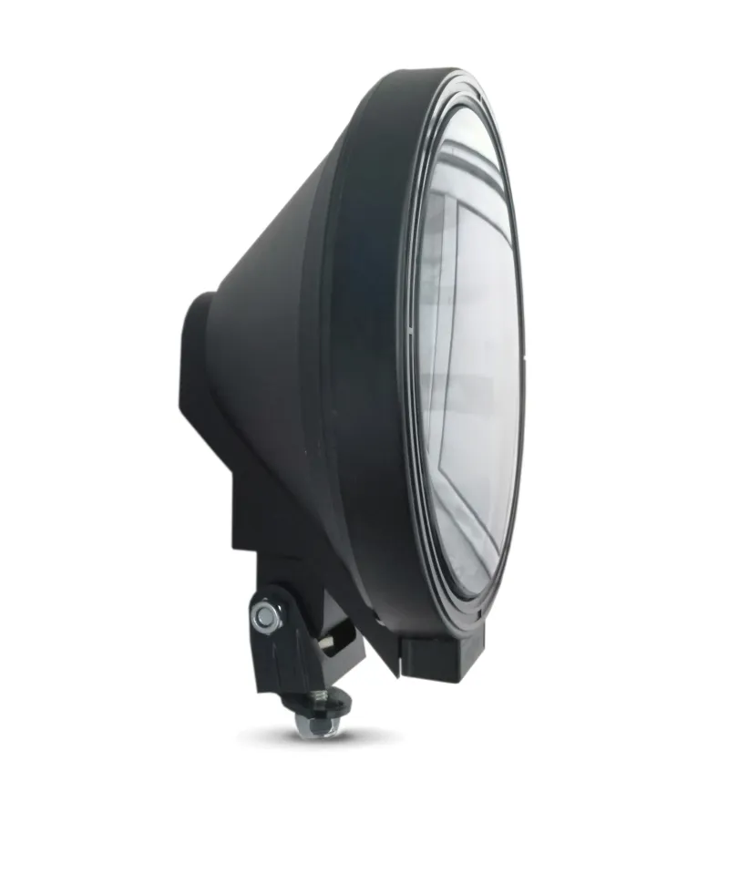 23см SIM BLACK EDITION Кръгъл халогенен фар светлини за мъгла с насочена светлина с черно стъкло 12V - 24V E- mark - 0