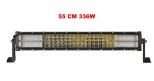 55 См 336W Мощен 7D 7Д Led Bar Лед Диоден Бар Прожектор 12V 24V 4 Редов