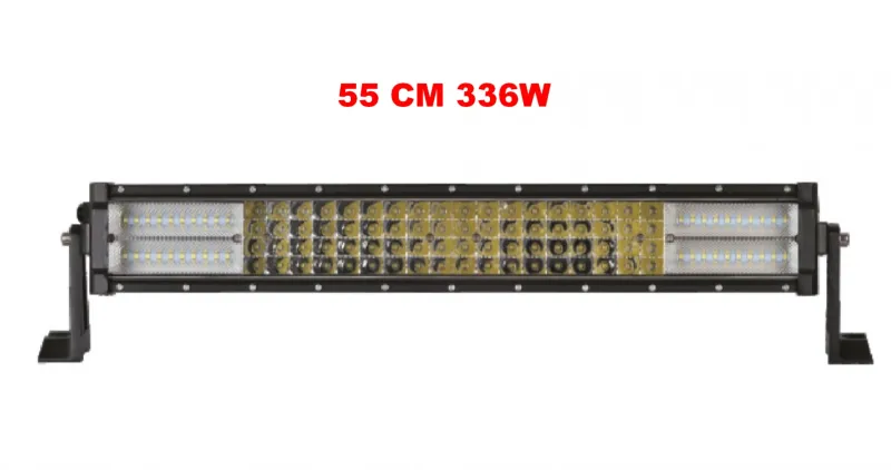 55 См 336W Мощен 7D 7Д Led Bar Лед Диоден Бар Прожектор 12V 24V 4 Редов - 0