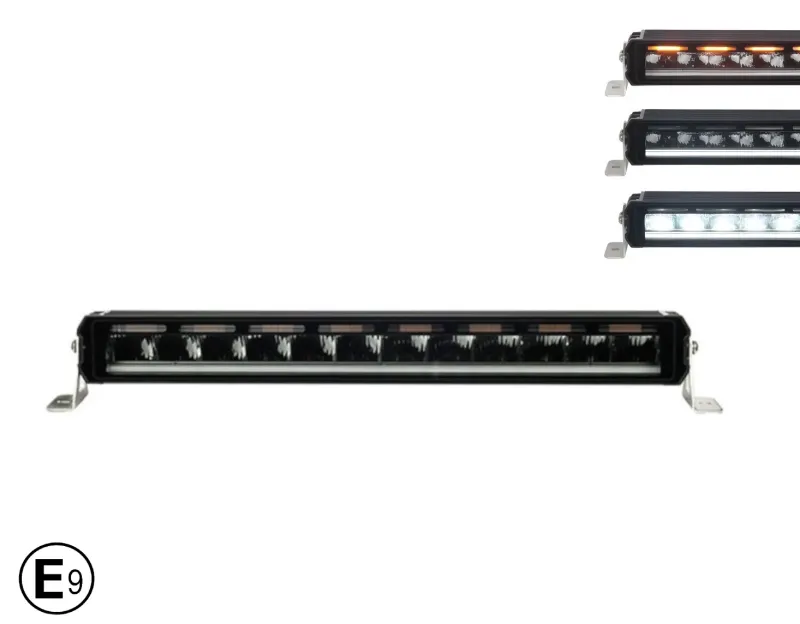 58.5 cm / 23 Инча 12V - 24V Висококачествен Led Bar Лед Бар Диоден Прожектор с бяла DRL габаритна светлина и оранжева аварийна блиц 7800LM - 0