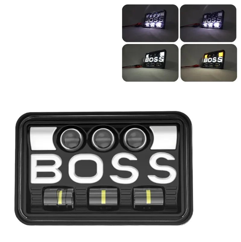 Универсалeн 5 инча ЛЕД LED фар лампа халоген 12V-24V къси/дълги с DRL дневни светлини мигач бяло-жълто 4800 lm за АТВ джип камион трактор и др. - 0