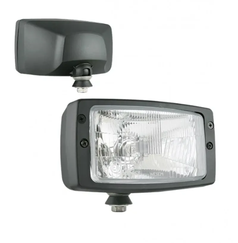 1 Брой Халоген Фар 12V-24V E-Mark Е8 За Джип 4x4 ATV Бус Ван Камион Трактор Багер Земеделски Машини и др. 184x102 mm - 0