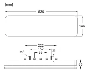 Комплект Ляв и Десен LED Светодиодни Стопове с Динамичен Бягащ Мигач, 52см x 14.6см, 7 Функции, Е-Мark, 12V-24V, МAN, DAF, SCANIA, Mercedes, Volvo, Iveco
