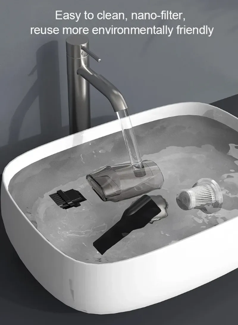 Преносима безжична прахосмукачка за дома и колата 200W - 0