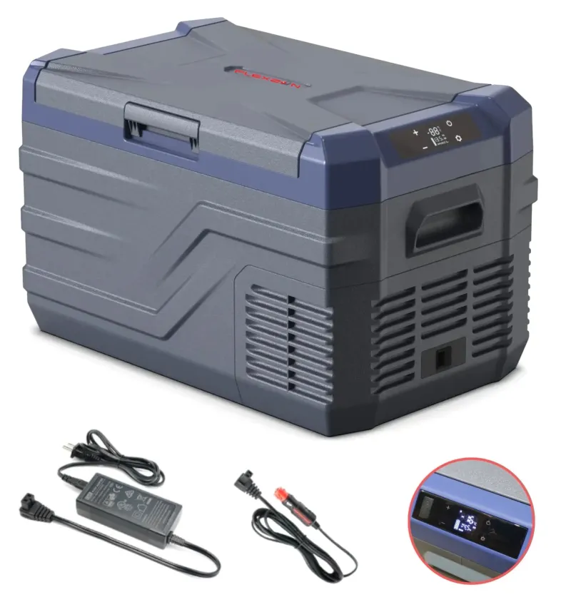 Преносим хладилник фризер хладилна кутия с компресор 12V/24V 100/220V 30 литра Flexzon - 0
