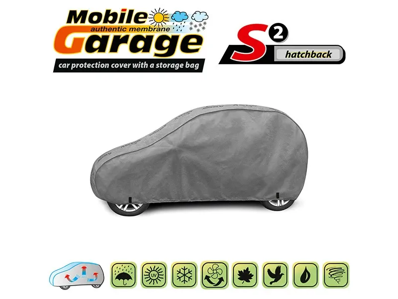 Висококачествено Покривало Kegel серия Mobile Garage размер S2 за хечбек 320-332см x 125-135см, сиво - 0