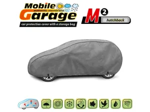 Висококачествено Покривало Kegel серия Mobile Garage размер M1 за хечбек 380-405см x 126-136см, сиво