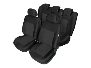 Пълен Комплект Тапицерия Kegel за предни+задни седалки на Volkswagen Golf 7 VII 2012-2019 Черна Текстил