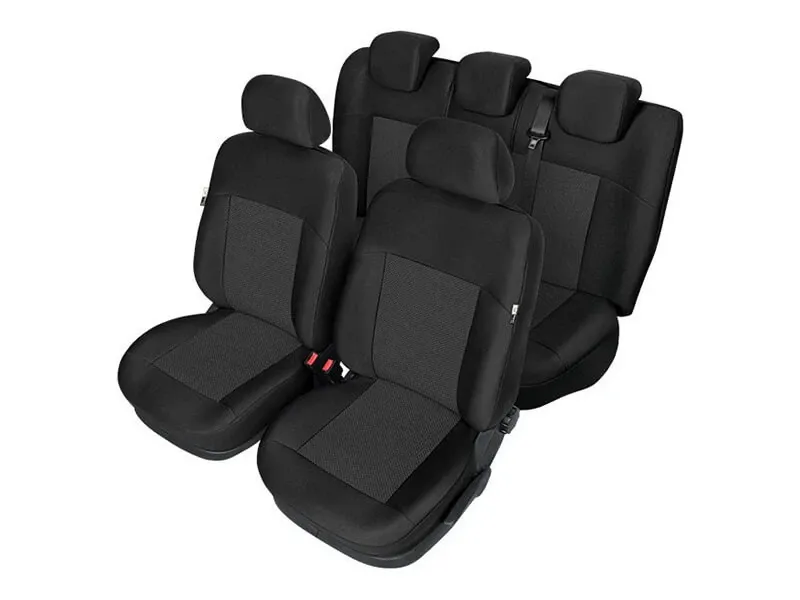 Пълен Комплект Тапицерия Kegel за предни+задни седалки на Volkswagen Golf 7 VII 2012-2019 Черна Текстил - 0