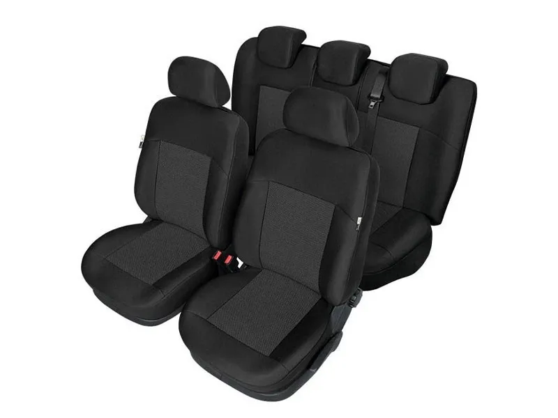 Пълен Комплект Тапицерия Kegel серия Tailore Made за предни и задни седалки на Ford Fiesta 2008-2017 MK7 Черна Текстил - 0