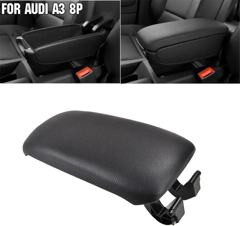 Капак за подлакътник за AUDI A3 8P 2003-2012г. с черно кожено покритие - 0