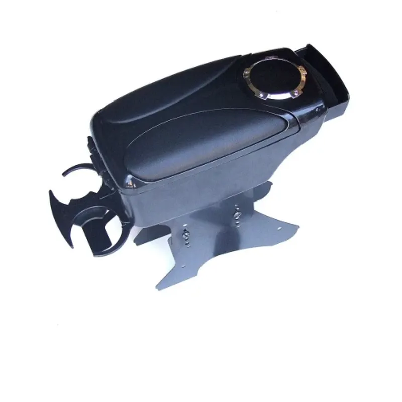 Подлакътник за автомобили с поставка за чаша, Универсален, Черен - 0