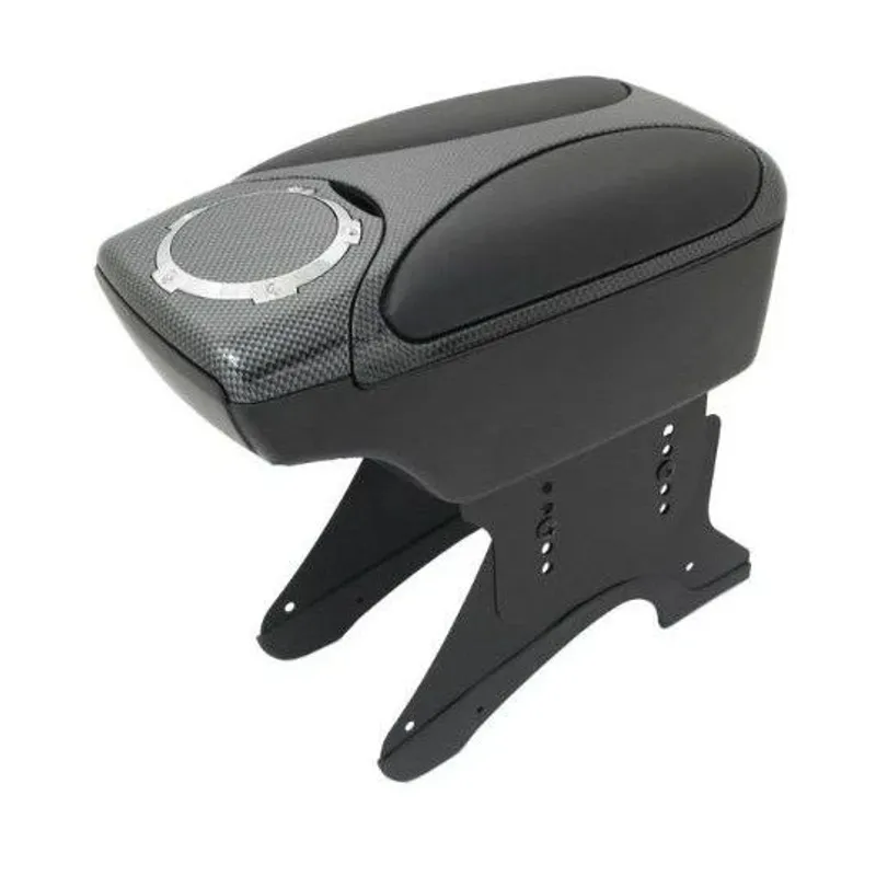 Подлакътник за автомобили универсален черен с карбон - 0