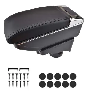 Подлакътник барче за VW Golf V MK5, VI MK6, VW Jetta V MK5 - Еко кожа – Черен