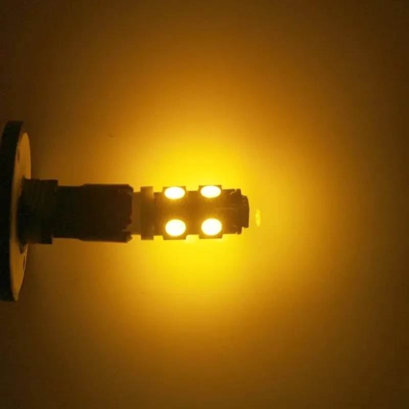 LED Лед Диодни Крушки За Габарит, Т10-5050 W5W, 9 SMD, 12V, Оранжева - 0