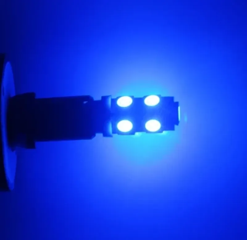 LED Лед Диодни Крушки За Габарит, Т10-5050 W5W, 9 SMD, 12V, Синя - 0