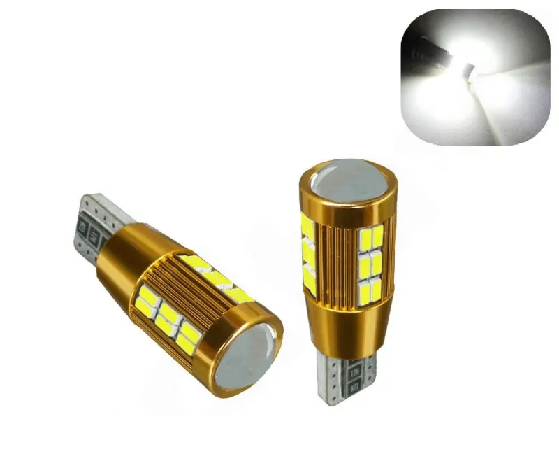 LED Лед Диодни Крушки За Габарит, Т10 W5W 194 168, 30 SMD, 12V, Бяла Светлина, Canbus - Error free , Без грешки - 0