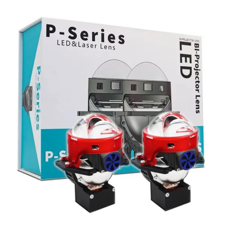 Комплект от 2бр. Bi-LED лазерни лупи за вграждане във фарове с къси и дълги светлини 3 инча 156W 8000lm 12V - 0