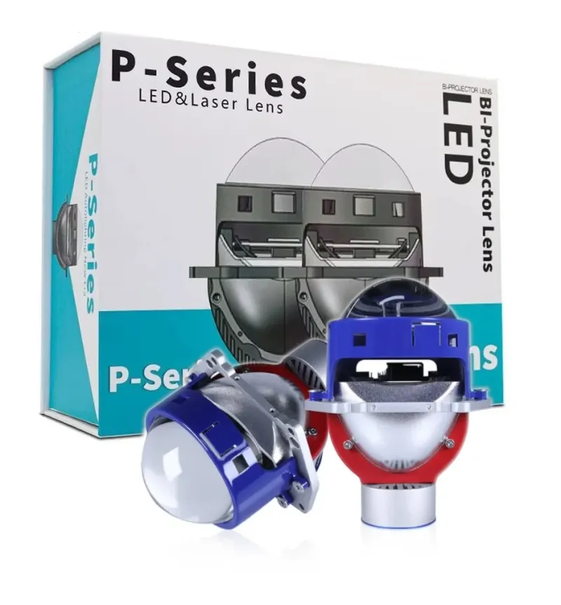 Комплект от 2бр. Bi-LED диодни лупи за вграждане във фарове с къси и дълги светлини 3 инча 130W 8000lm 12V +500% Яркост - 0