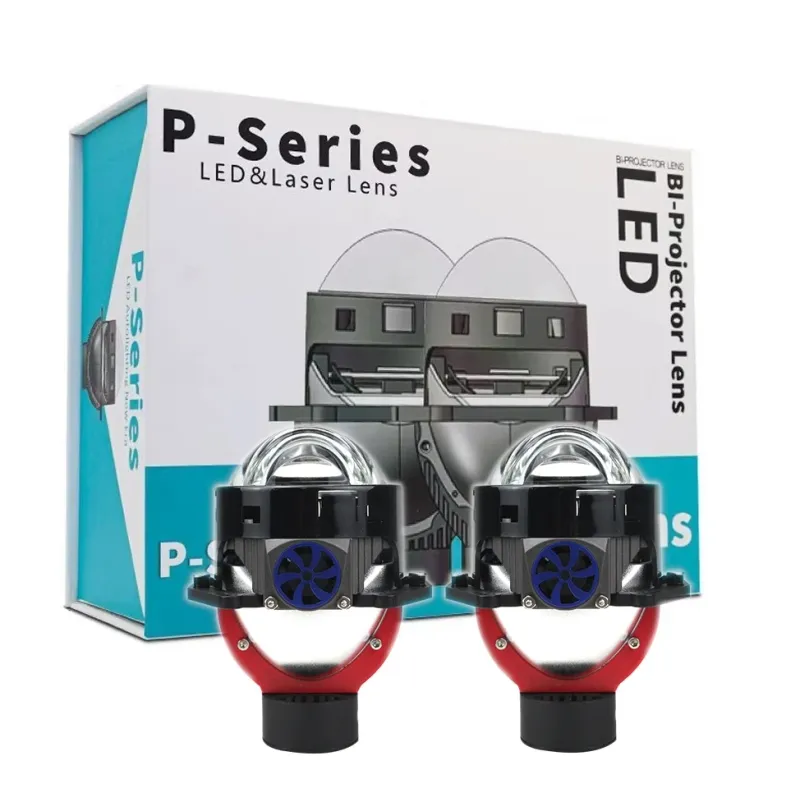 Комплект от 2бр. Bi-LED лазерни лупи за вграждане във фарове с къси и дълги светлини 3 инча 130W 8000lm 12V - 0