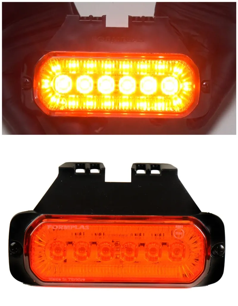 LED габарит маркер токос с 24 диода, 2 функции - оранжева светлина + мигач, 12V-24V - за камион бус ван каравана платформа кемпер - 0